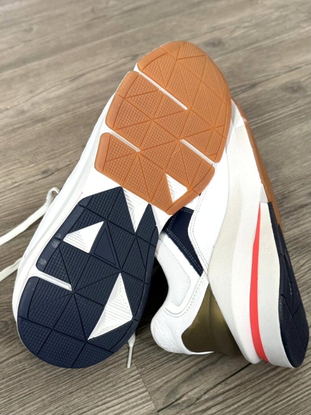 Under Armour Forge 96 Reissue Chunky White Beta Navy Sneakers Men 10.5 Women 12 - Picture 8 of 13